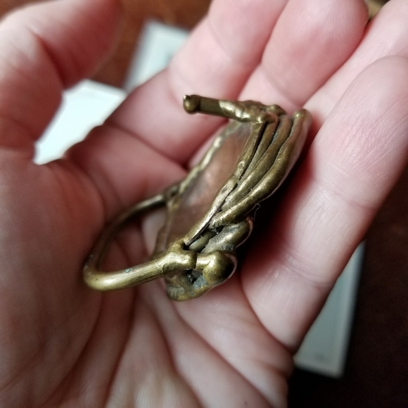 Relisted -Vintage Brutalist belt buckle gold copper tone - Picture 5 of 12